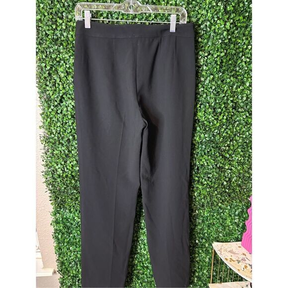 St. John Pants Womens 4 Black Business Wide Leg High Waisted Classy - Picture 2 of 4